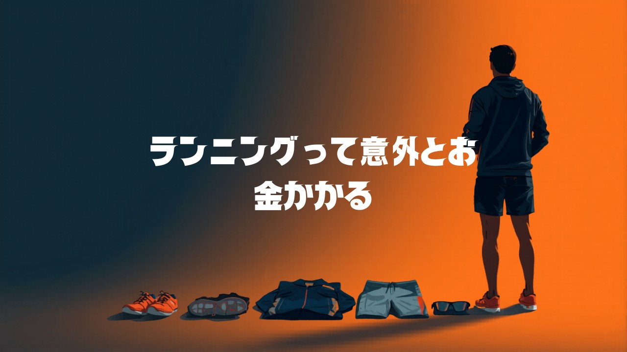 40代ランナーがランニングギアを眺めている
